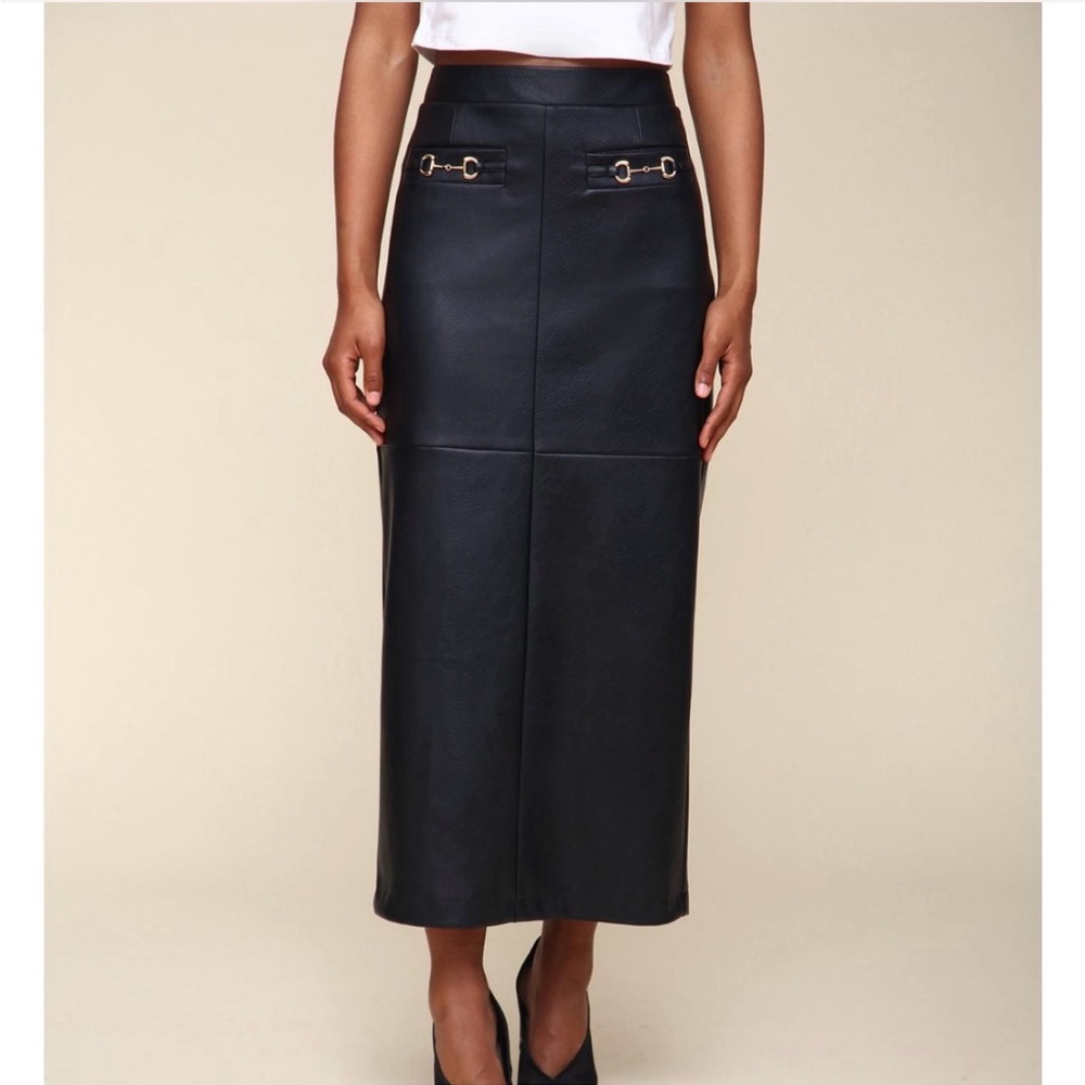 7 for Mankind Faux Leather Skirt size Medium